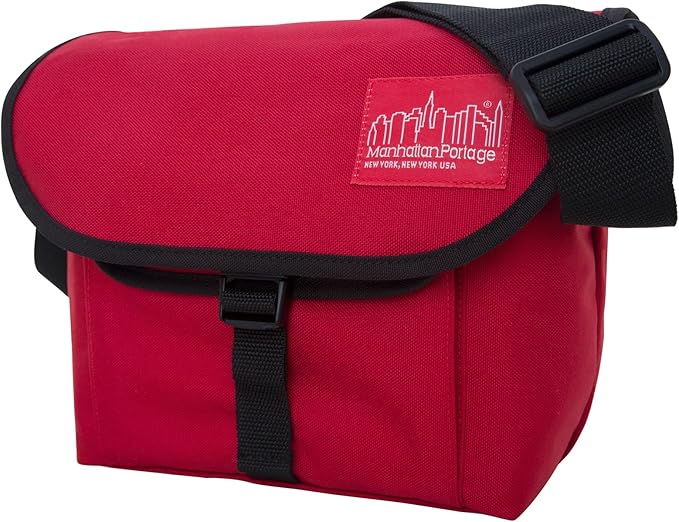 Manhattan Portage Aperture Camera Bag Water-Resistant DSLR & Tech Crossbody with Removable Padded Insert (Red)