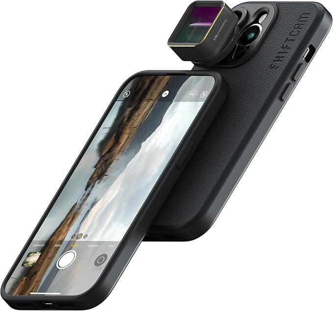 Shiftcam | LensUltra 1.33x Anamorphic Lens - 1.33x Magnification, 113° Angle - Transform Mobile Footage, Captivating Widescreen Ratio, Cinematic Lens Flare, Surreal Perspectives, Premium Design