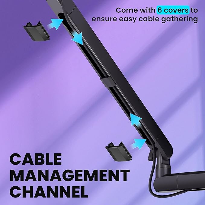 CAHAYA Mic Stand Boom Arm - Low Profile Adjustable Microphone Arm Stand with 3.5" Extension Pole Desk Clamp Screw Adapter for Streaming Gaming Compatible with Blue Yeti Shure SM58 SM48 Fifine K669B