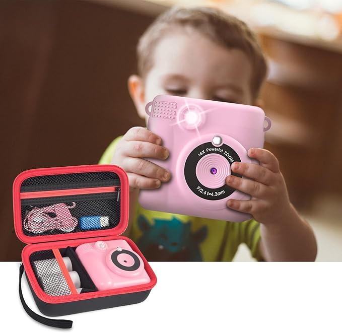 Grapsa Case Compatible with ESOXOFFORE for Dylanto for Anchioo for WEEFUN for GKTZ for Amzelas for Mafiti Instant Print Camera for Kids, Film Camera Storage Holder Organizer Bag (Box Only)- Black