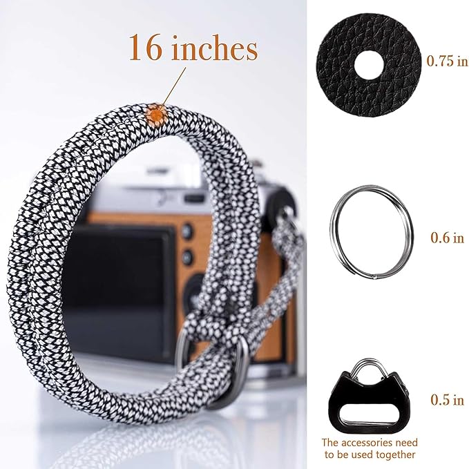Wrist Strap for DSLR/Mirrorless Camera, Quick Release Hand Strap with Safer Connector (Off-white)