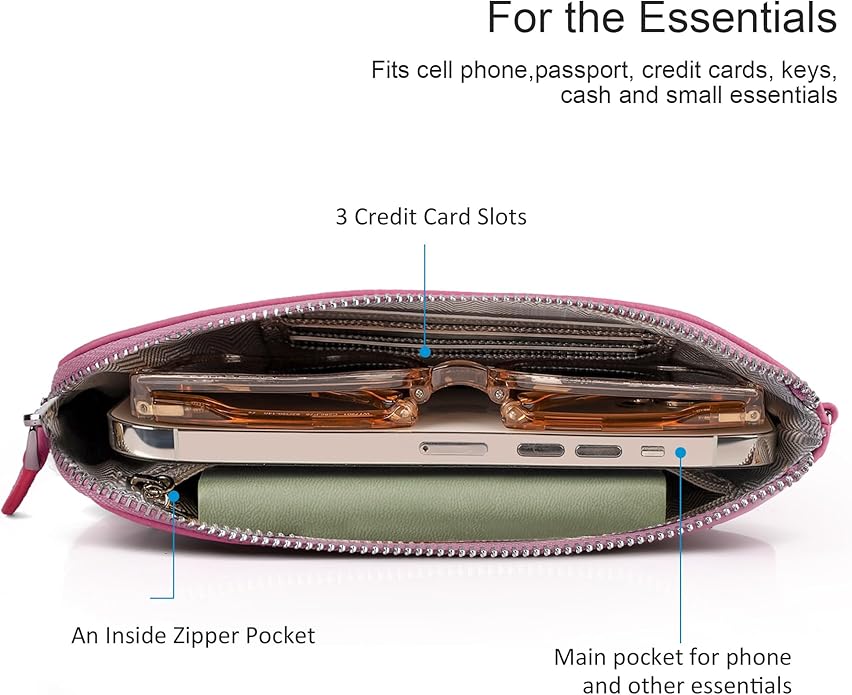 befen Genuine Leather Wristlet Clutch RFID Blocking Bag Cell Phone Wallet Purse Wristlet Wallet Purses and Handbags for Women