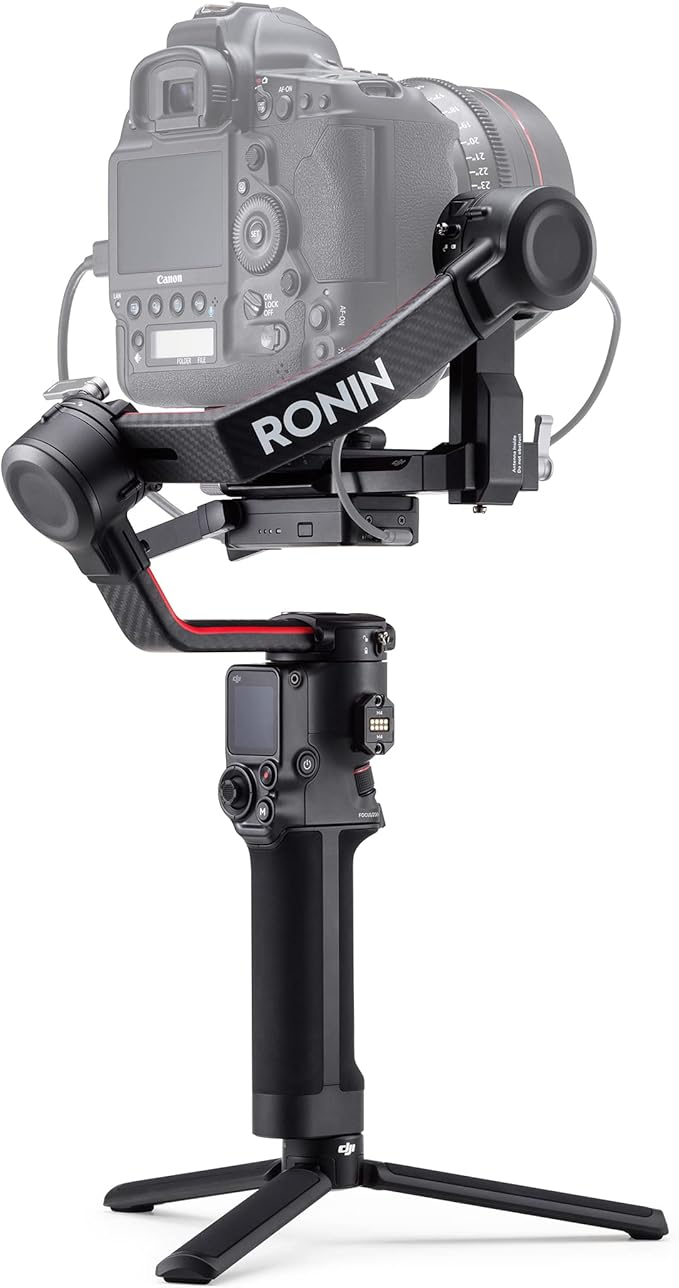 DJI RS 2 Combo - 3-Axis Gimbal Stabilizer for DSLR and Mirrorless Cameras, Nikon, Sony, Panasonic, Canon, Fuji, 10lbs Tested Payload, 1.4” Full-Color Touchscreen, Carbon Fiber Construction, Black