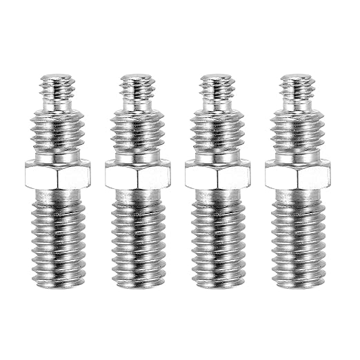 PATIKIL Tripod Screw Adapter 1/4" to 3/8" Male Thread Reducing Screw Tripod Mounting Thread Converters for Tripod Monopod of Camera, 4Pcs