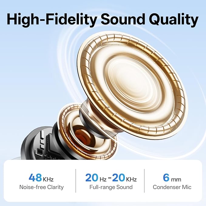 Mini Wireless Lavalier Microphone for iPhone ipad Android, Noise Reduction and Mute, 33h Charging Case, AI Voice Changer, 131FT Range, Mini Lapel Mic for Video Recording, Vlogging, YouTube