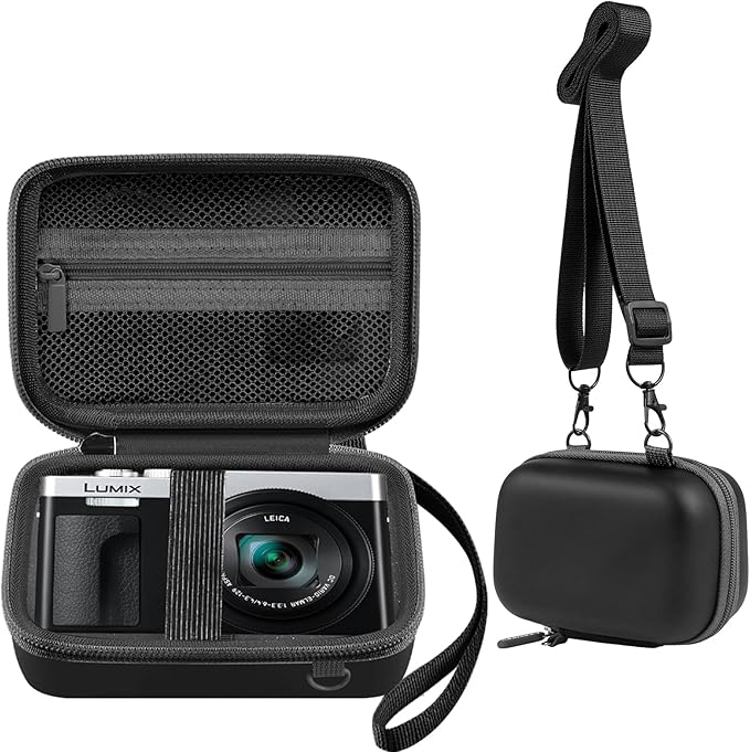 Leayjeen Digital Camera Case Compatible with LUMIX ZS99/ LX10/ ZS80/ ZS100/ ZS70/ ZS200/ ZS60 4K Digital Camera,Compact Digital Camera-Black(Case Only)