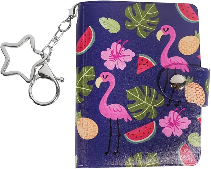 Mini Polaroid Instax Photo Album Book Holds 32 Photos for 2x3 Fujifilm Instax Mini 12 11 9 40 99 90 8 7 Evo LiPlay Instant Camera, Polaroid Snap PIC-300 Z2300 Instant Camera. (Flamingo, 1 Pack)