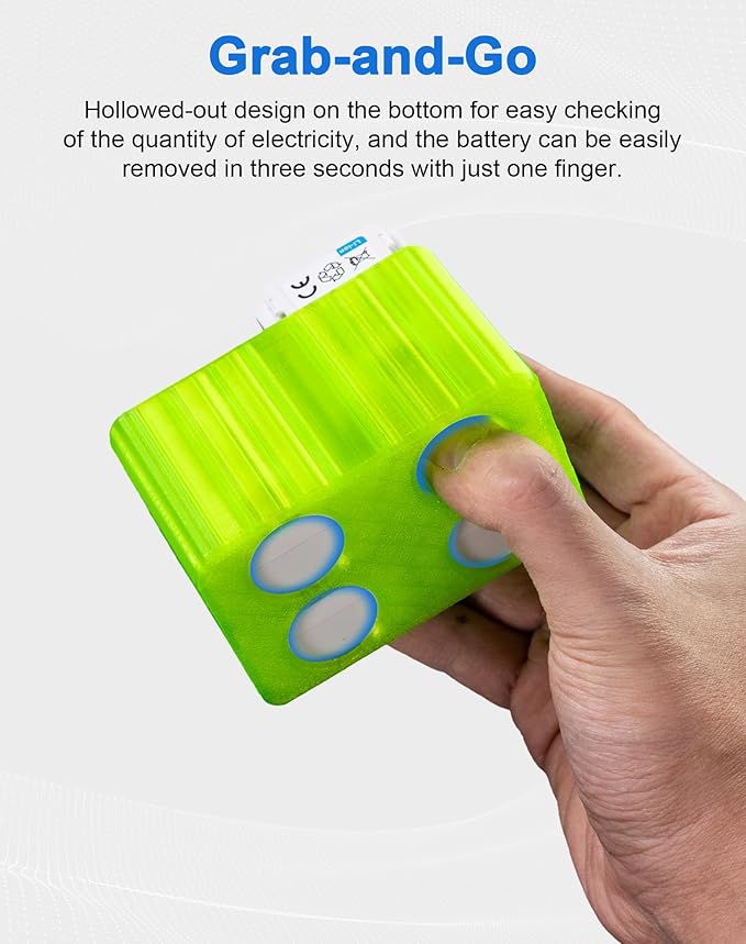 Selens TPU Air Bladder NP-FZ100 Camera Battery Case Bag Box for Sony NP-FZ100 Battery (Green 4 Sections)
