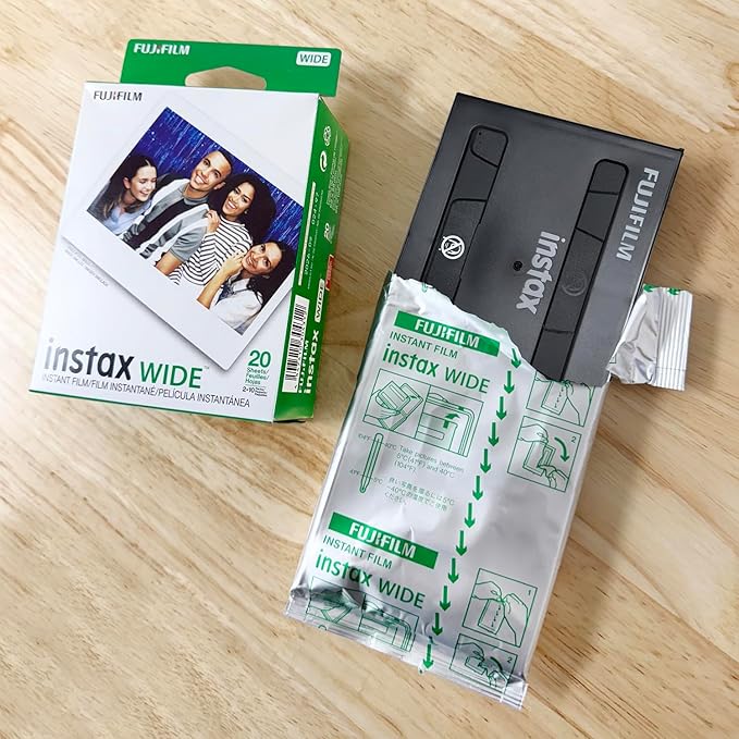 Fujifilm Instax Wide Instant Film Photo Microfiber Cloth – Compatible with Instax Wide 400, 300, 210, and 200 Cameras (60 Prints)