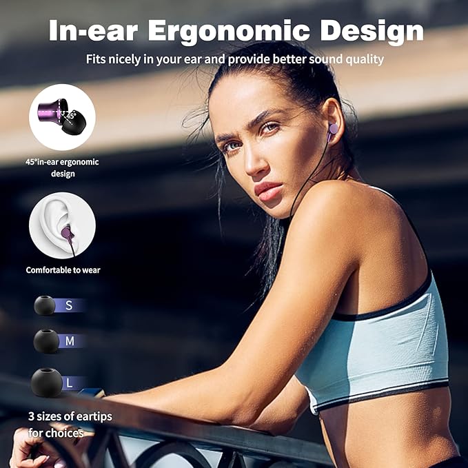 COOYA USB C Headphone Type C Wired Earbuds for iPhone 17 16 15 Pro Max iPad 10 Air 6 Pixel 9 8 Magnetic Bass Noise Canceling In-Ear Earphone+Mic for Samsung Galaxy S25 Ultra A16 S24 S23 for OnePlus 13