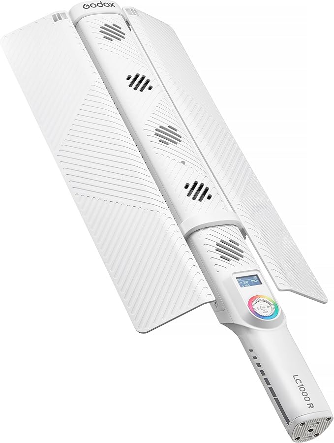 Godox LC1000R RGB LED Light Stick – 360° Color Control, 2700K–6500K CCT, 0–100% Dimming, Built-in Battery & App Control | Portable Handheld Light | Film, Portrait, Product & Creative Video Production