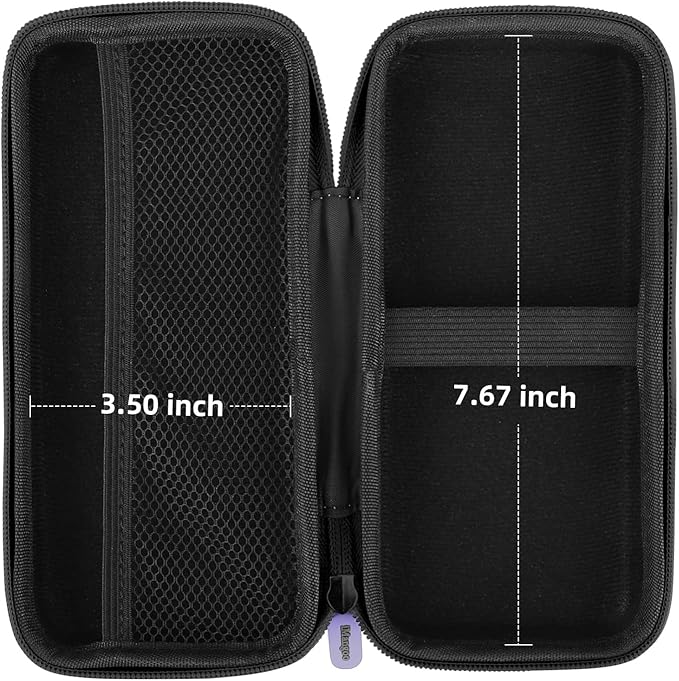 iMangoo Travel Essentials Electronics Organizer Charger Case Portable Dual Zipper Shockproof Pouch Tech Purse Cord Cable Pouches Power Bank Storage Accessories Bag for Women Men, 8.5x4.5x2 Purple