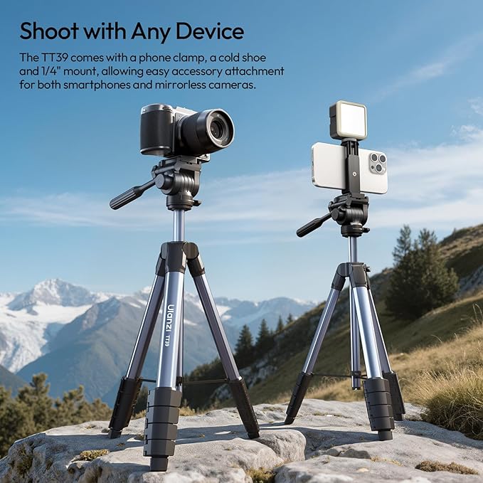 ULANZI HD02 Magic Arm Super Clamp Kit and TT39 Travel Tripod
