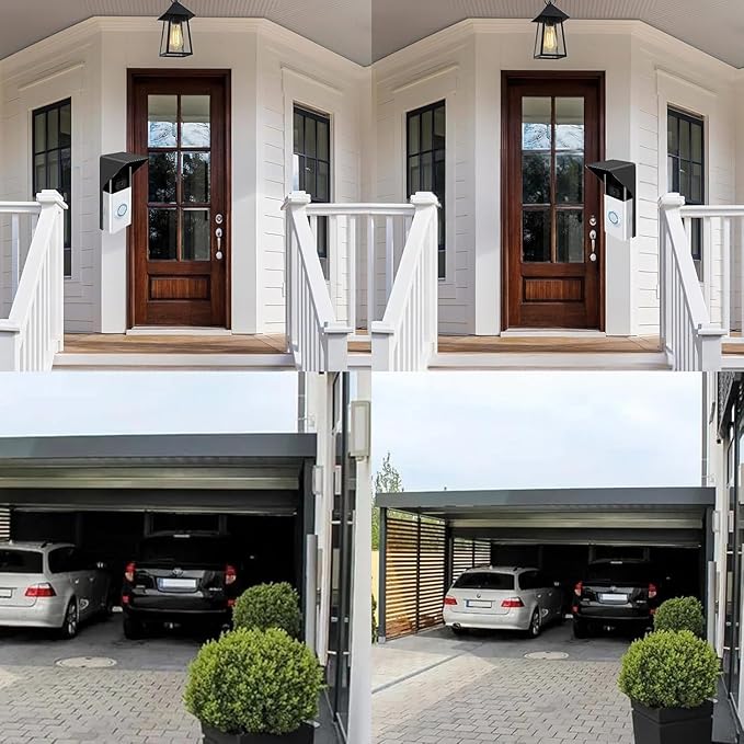 Doorbell Rain Cover Bracket kit Compatible with Video Doorbells 2/3/3Plus/4, Video Doorbell Mounting Plate Bracket Wedge Kit Rainproof and Anti Glare
