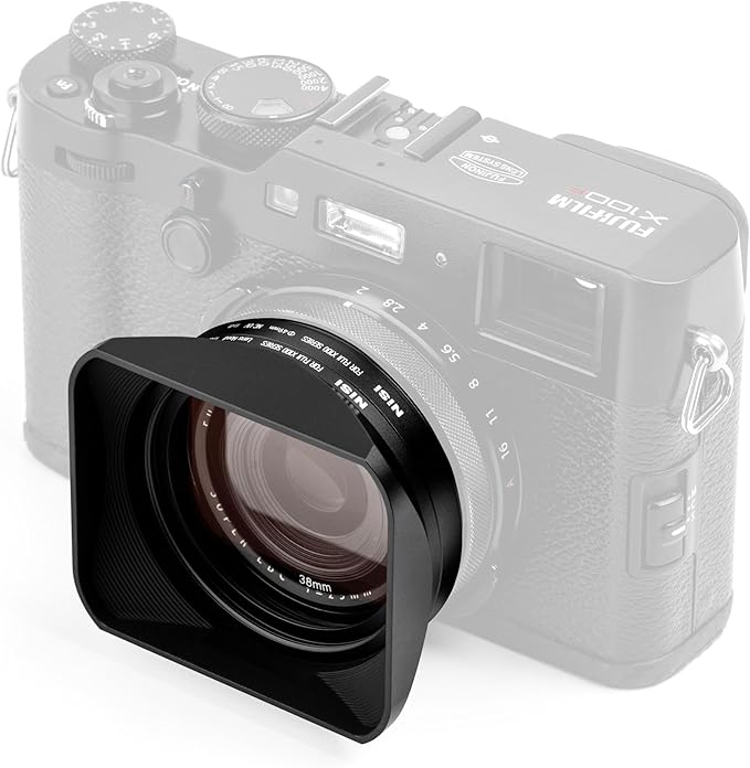 NiSi - Black Adapter Hood Kit for Fujifilm X100 Series - Lens Protection for Fuji X100 Cameras (X100, X100S, X100F, X100T, X100V, X100VI) - Durable Design, Nano Coating and Enhanced UV Filter Features