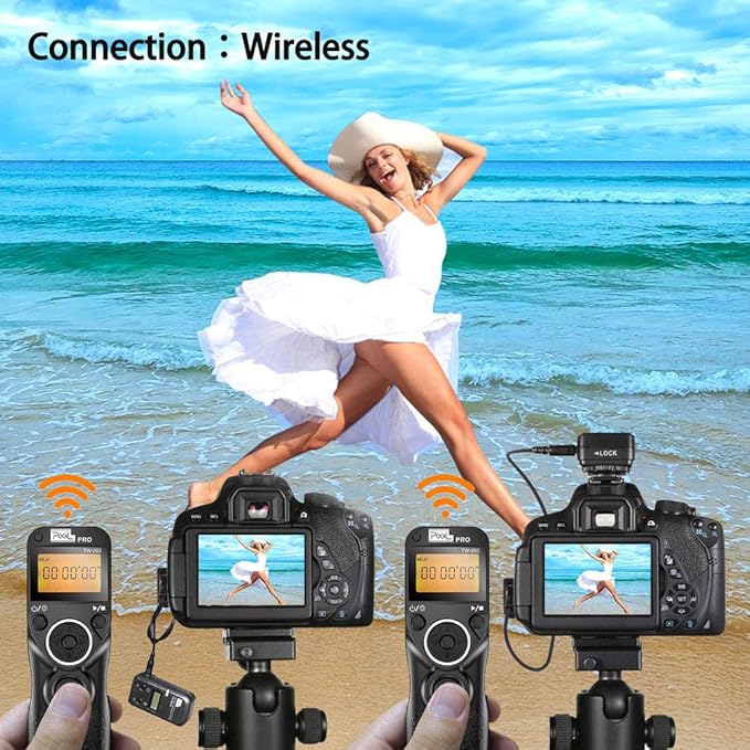 Wireless Remote Shutter Compatible for fujifilm, PIXEL TW-283 90 Remote Shutter Release 2.4G Wireless Timer Remote Control Compatible for Fuji Cameras