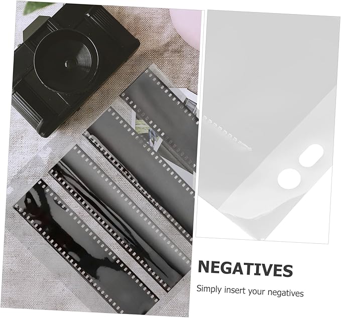 TEHAUX 10Pcs Negative Sleeves for Film and Dustproof Protective Bags Archival Storage for Film Negatives and Documents