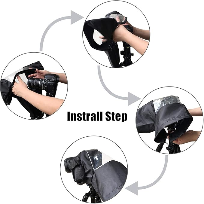 WANBY Camera Rain Cover Professional Waterproof Nylon Sleeves DSLR Camera Rain Cover Protect for Rain Snow Dust Sand