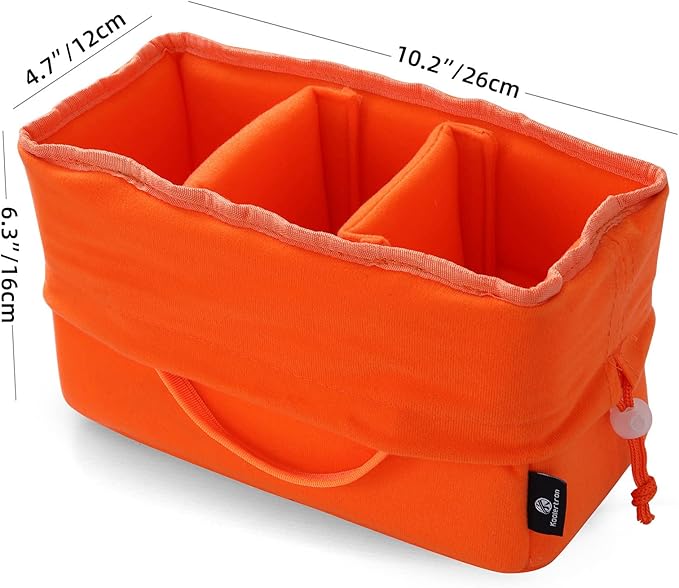 Koolertron Shockproof Camera Photo Bag for SLR TLR Camera Insert Partition Padded Case,Can be Put Directly Into the SLR Camera Bag With Freely Adjustable Compartment