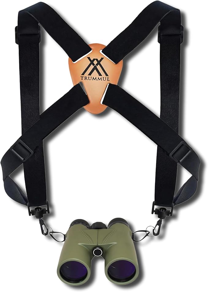 Trummul Binocular Harness Strap Best Chest Harness Strap for Hunters Photographers and Golfers (Black)