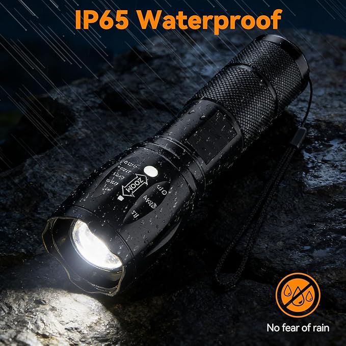 BESTSUN LED Flashlight 2 Pack, Small Flashlights Powerful High Lumens 5 Modes, Waterproof Zoomable Mini Flash Light for Home Emergencies Camping Essentials, Christmas Stocking Stuffers Gifts for Men