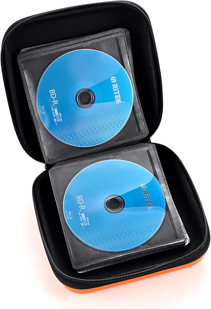 DVD Case, EVA CD Case Holder Storage Organizer Portable Protective DVD Wallet Holder for Car