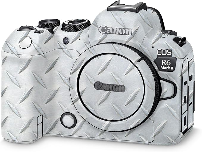 Glossy Glitter Camera Skin Compatible with Canon EOS R6 Mark II Camera (2022) - Diamond Plate - Premium 3M Vinyl Protective Wrap Decal Cover - Easy to Apply | Crafted in The USA by MightySkins