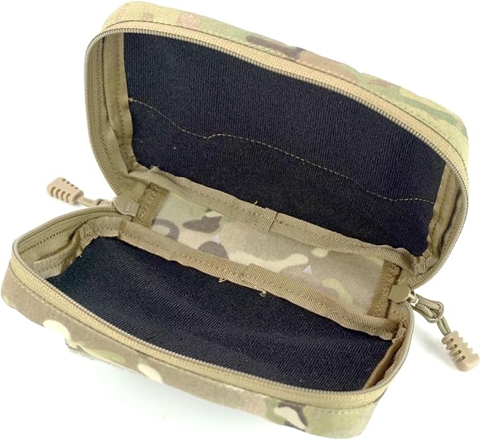 D.M.GEAR MOLLE Pouch Tactical Admin Pouch Belt EDC Tool Organizer Zippered Utility Waist Pack 8.2"x6.3"x1.2"