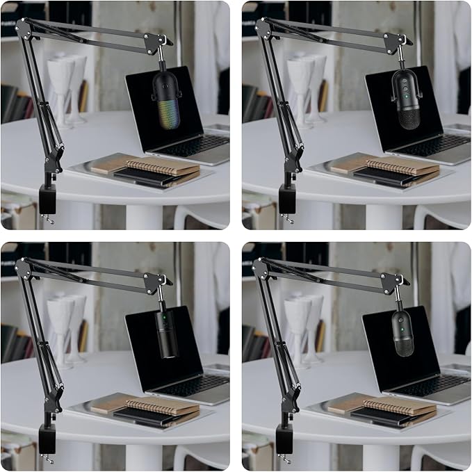 Adjustable Seiren Mic Boom Arm, Mic Stand Compatible with Razer Seiren X Mini V2 V3 USB Streaming Microphone for Recording, Gaming, Podcast