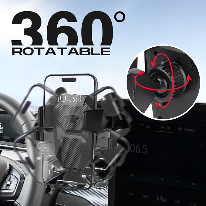 Car Phone Holder for 2021-2025 Ford Mustang Mach-E Accessories,Adjustable GPS Mach-E Cell Phone Mount ONLY for 15.5-inch Screen,Hands-Free Ultra Stable Air Ven Phone Stand Anti-Shake