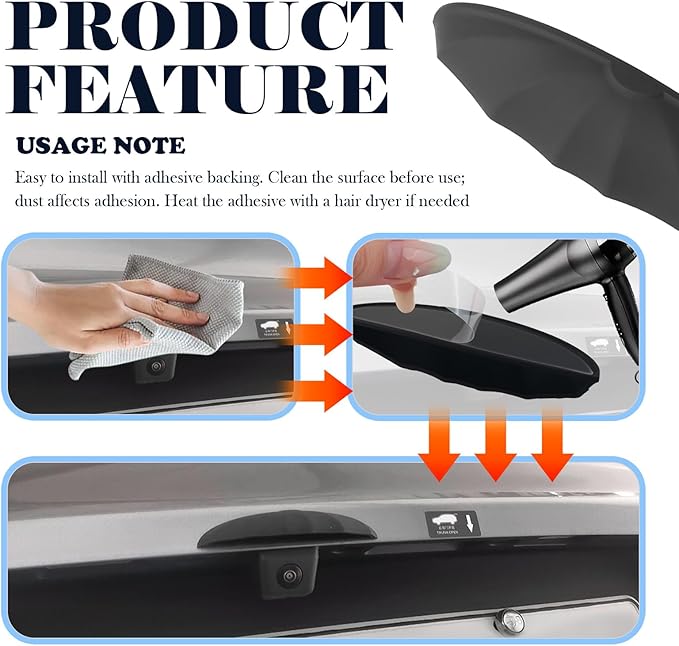 New Car Backup Camera Rain Shield,Silicone Car Reverse Camera Rain Cover Keeps Rear Cameras Lens Clear,Self-Adhesive Cars Rear View Cameras Cover with Wider Design