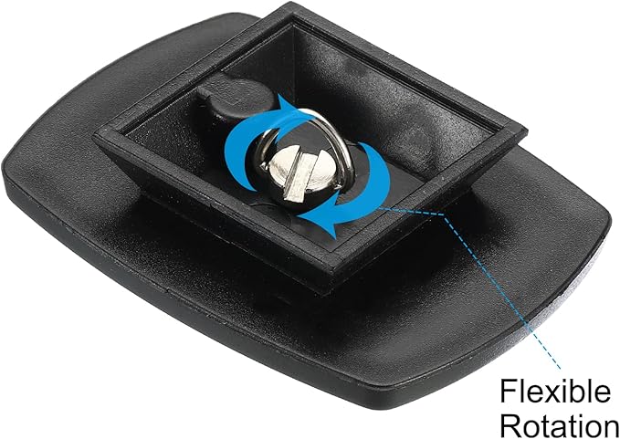 PATIKIL Tripod Quick Release Plate, 35mm 4 Pack Camera Tripod Adapter Mount Parts Replacement Mounting Plate for Tripod Model 5, Black