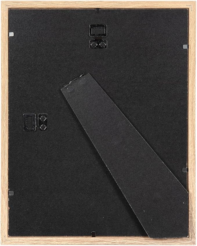 kennethan 8x10 Picture Frame Oak Set of 4, Wooden Poster Frame for Tabletop and Wall Mounting Display for Home, Office,Gallery,Holiday with Photos, Posters, Puzzles