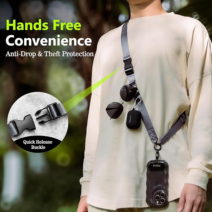 Azrra Adjustable Crossbody Phone Lanyard: Universal Crossbody Phone Strap Adjustable Cell Phone Lanyard for iPhone Samsung