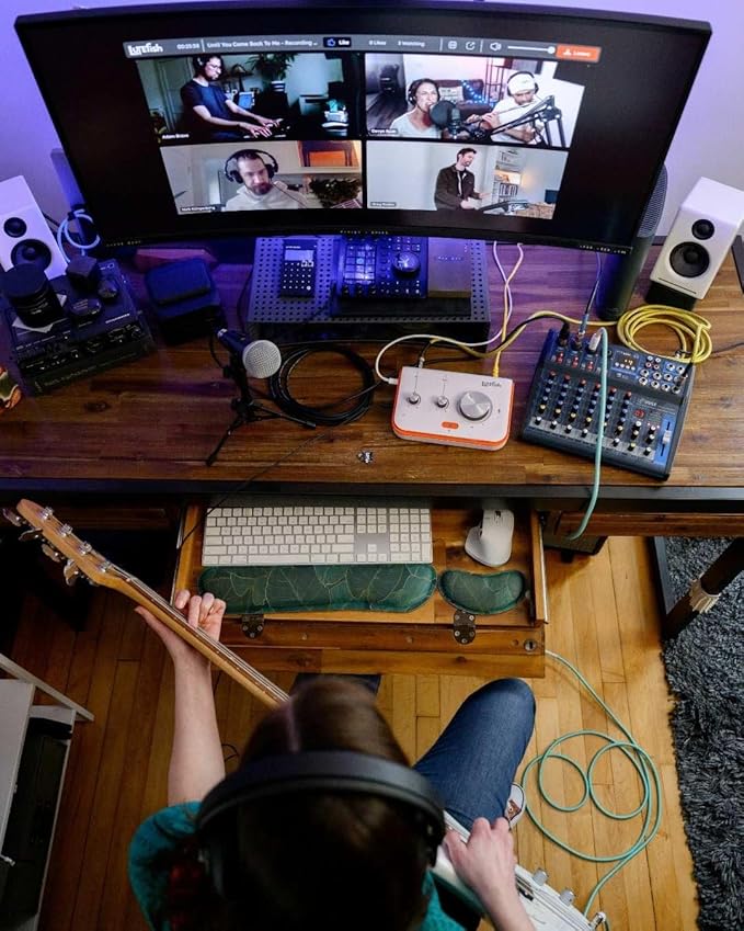Stream for rehearsing, performing, and jamming online in real time with musicians up to 500 miles away—Low latency, 48k audio, control from any PC/Mac or tablet.