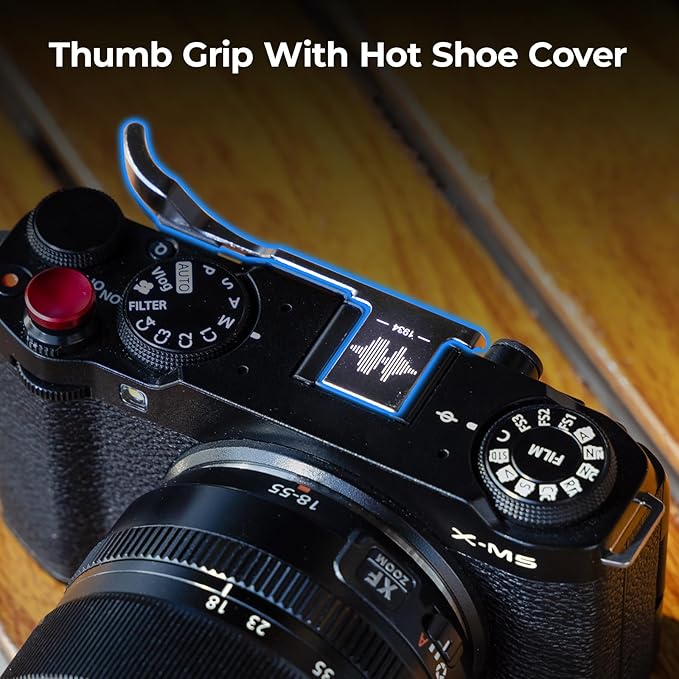 SmallRig Thumb Grip with Hot Shoe Cover for FUJIFILM X-M5 + X-M5 Handgrip L-Shape Grip