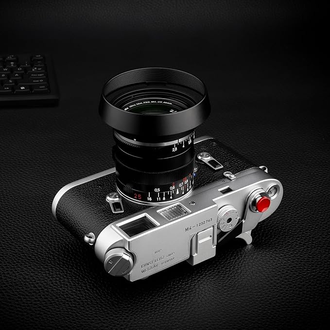 Haoge LH-ZV09 Round Metal Lens Hood Compatible with Carl Zeiss C Biogon T* 4.5/21 21mm f4.5 ZM, C Sonnar T* 1.5/50 50mm f1.5 ZM Lens