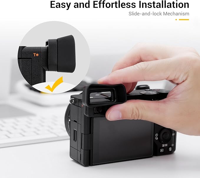 A6700 Eyecup Eye Cup Eyepiece, FDA-EP20 Eyepiece, Upgraded Soft Silicone Eyecup, Replaces Sony FDA-EP20, Custom Fit, Increased Depth Better for Viewfinder Protection, Comfortable to Eyeglass Wearers