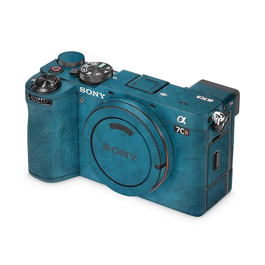 Camera Skin Compatible with Sony Alpha 7CR Camera (2023) - Blue Strokes - Premium 3M Vinyl Protective Wrap Decal Cover - Easy to Apply | Crafted in The USA by MightySkins