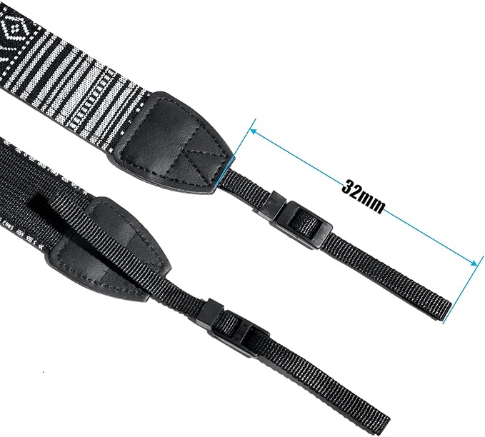 WANBY Camera Strap Canvas Neck Shoulder Strap with Quick Release Buckles for DSLR SLR
