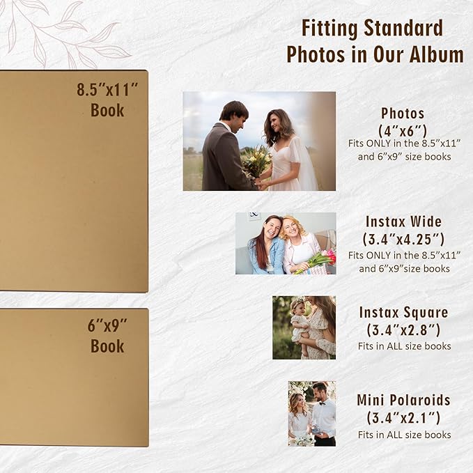 Custom Wedding Scrapbook Album, Personalized Wooden Wedding Photo Album Carved Flowers and Names, Anniversary Scrapbook Birthday Engagement Keepsake Gifts