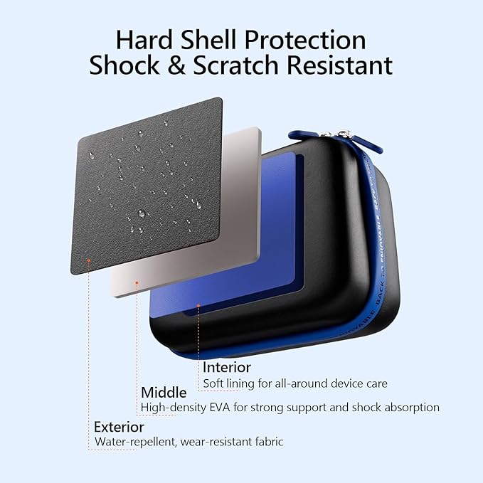 AuyKoo Carrying Case for DJI Osmo Action 6 Accessories, Waterproof Hard Carrying Bag for Camera Batteries Filter Mount, DJI Osmo Case Hard Shell Action Camera Bag