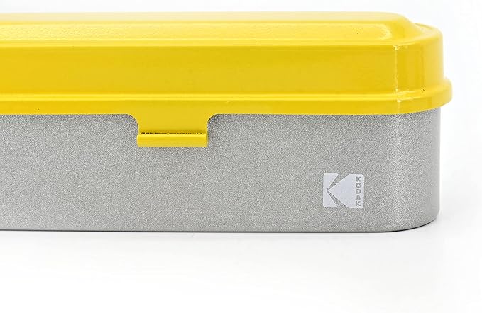 KODAK Film Case - for 5 Rolls of 35mm Films - Compact, Retro Steel Case to Sort and Safeguard Film Rolls (Blue) (Film is not Included)