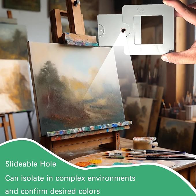View Finder with Sliding Mechanism and Color Isolation: Essential Tools for Artists, Photographers, Painters, Durable ABS Plastic for Accurate Composition and Creative Exploration