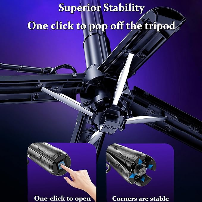 Mini Magnetic Selfie Stick,Multifunctional Magnetic Selfie Stick with Wireless Remote,360° Rotation Phone Selfie Stick Tripod for Video Recording&Vlogging-Portable Travel