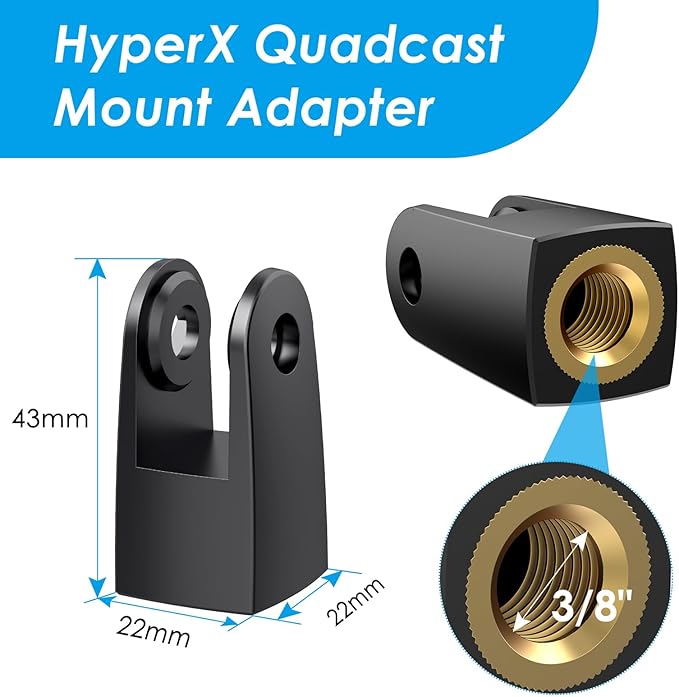 2 Pack HyperX Quadcast Stand Adapter for HyperX Microphone, Replacement Quadcast Adapter for HyperX Quadcast Boom Arm by YOUSHARES