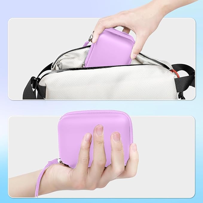 Leayjeen Digital Camera Case Compatible with LUMIX ZS99/ LX10/ ZS80/ ZS100/ ZS70/ ZS200/ ZS60 4K Digital Camera,Storage Holder Organizer for Kodak Ultra F9 M35 M38 Paper Shoot Camera-Pueple(Case Only)