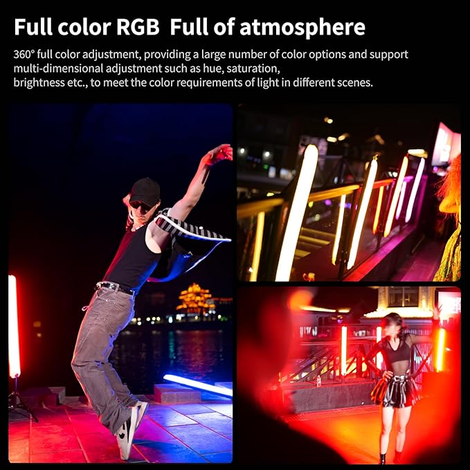 INKEE GC30 RGB LED Tube Light 30W 35.5"/90cm Handheld Video Light, Waterproof Inflatable Photography Light with Magnetic Mount, 2000-10000K CRI 95+ for Filmmaking, Studio, YouTube, Content Creators