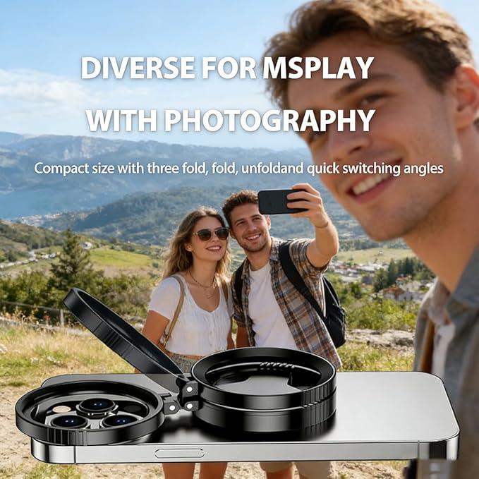 Anti-Glare Magnetic Phone Filter – Reduces Unwanted Reflections & Enhances Colors, 52mm Anti Glare Magnetic Phone Filter for Clear Photos, Quick Mount Foldable Polarizing Lens for iPhone (1)