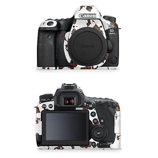 Carbon Fiber Camera Skin Compatible with Canon EOS 6D Mark II Camera (2017) - Brown Cow - Premium 3M Vinyl Protective Wrap Decal Cover - Easy to Apply | Crafted in The USA by MightySkins